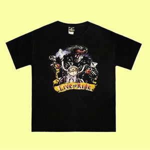 2012 biker “live to ride” half human half skeleton t-shirt.